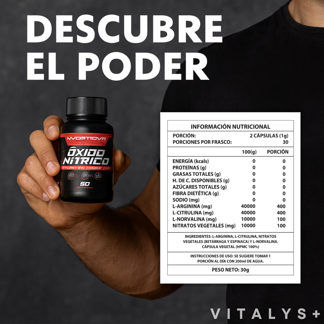 Oxido Nítrico - Potencia Masculina - 1000mg 60 CAPS