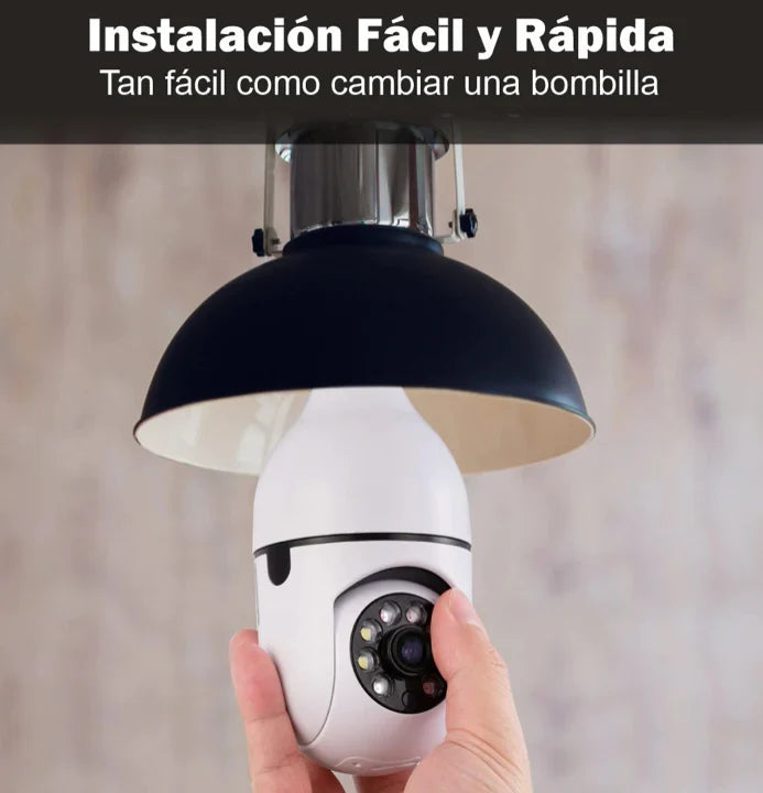 Cámara 360° forma de FOCO con WiFi  🤗