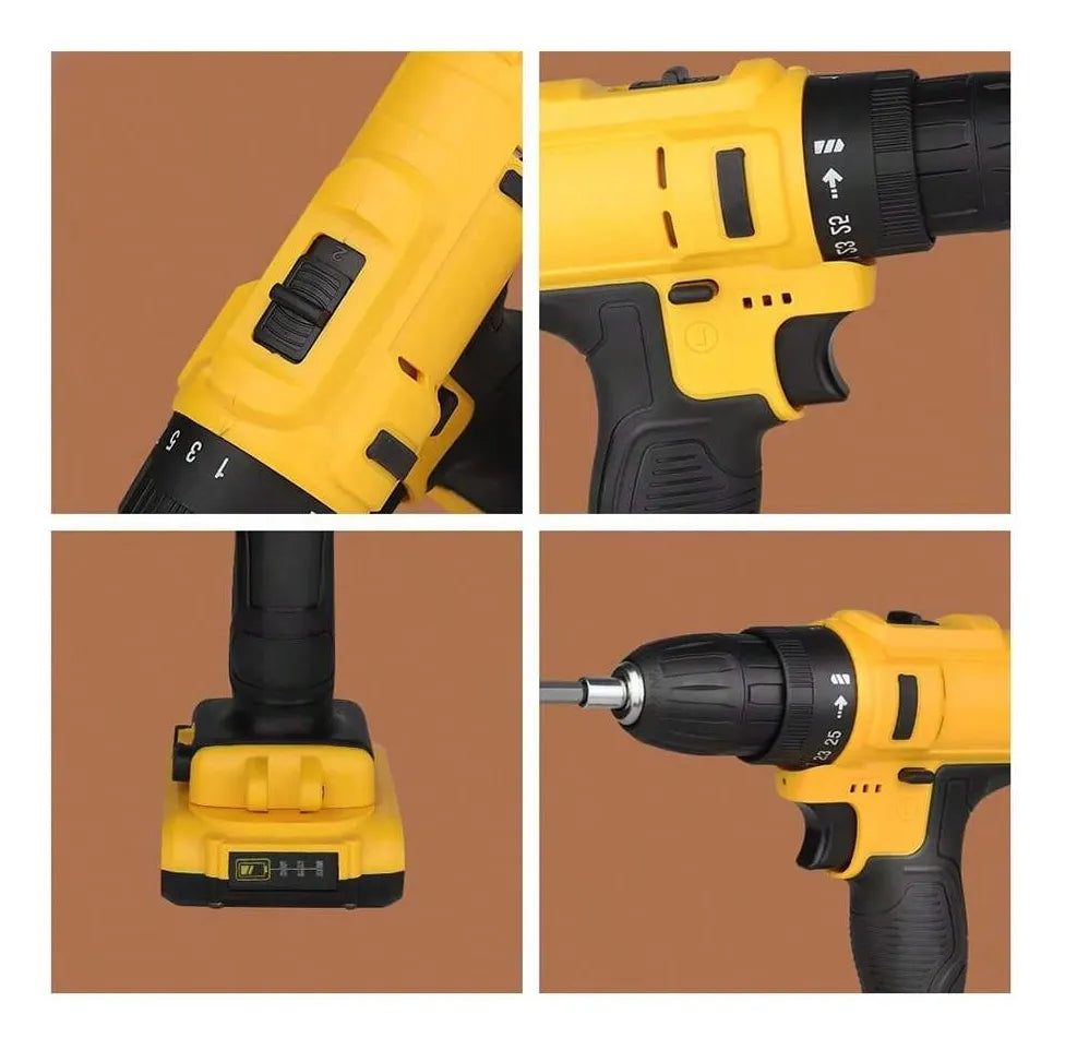 BARRENO INALAMBRICO DE DOS BATERIAS TALADRO-DESTORNILLADOR 🤯